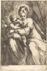 A Virgem e o Menino com uma Rosa, c. 16161617. de Jacques Bellange