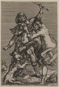 Dois mendigos brigando de Jacques Bellange