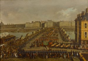 A procissão imperial a caminho da cerimônia de coroação em 2 de dezembro de 1804, 1805.