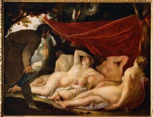 Vénus e as Graças surpreendidas por um mortal ... de Jacques Blanchard