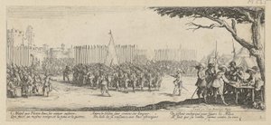 Recrutamento das tropas, folha 2 da série «Os horrores da guerra» de Jacques Callot
