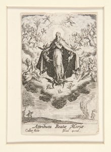 Atribuições da Virgem, n.º 14 de The Life of the Virgin de Jacques Callot