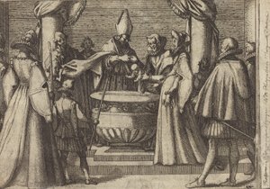 Batismo do príncipe de Espanha [verso] de Jacques Callot
