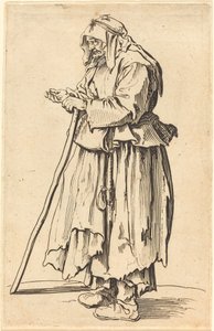 Mendiga recebendo caridade de Jacques Callot