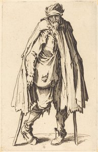 Beggar with Crutches and Sack de Jacques Callot