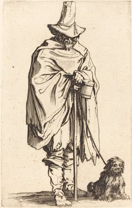 mendigo com cachorro de Jacques Callot