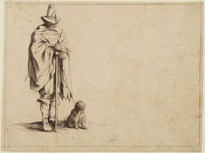 Mendigo com cão de Jacques Callot