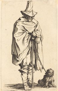 Mendigo com Cão, c. 1622. de Jacques Callot