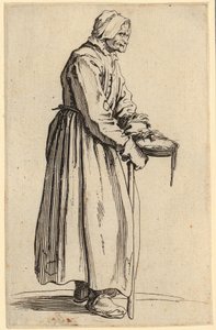 Mendiga com prato, prancha 20 da série «Os Mendigos» de Jacques Callot