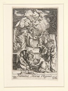 Nascimento da Virgem, n. 2 de A Vida da Virgem de Jacques Callot