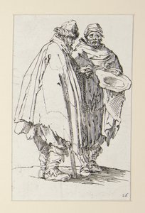 O cego e seu companheiro, de Os Mendigos (L de Jacques Callot