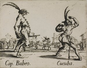 Capitão Babeo - Cucuba, prato 16 de Balli di Sfessania de Jacques Callot