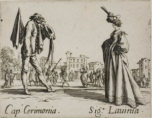 Capitão Cerimónia - Lady Lavinia, chapa 3 de Balli di Sfessania de Jacques Callot
