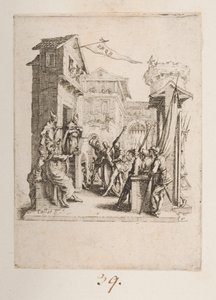 Cristo Levado Antes de Caife, nº. 7 de 11 de La Petite Passion de Jacques Callot