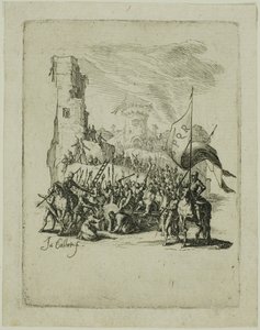 Cristo carregando a cruz, de A Pequena Paixão de Jacques Callot