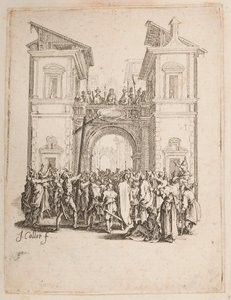 Cristo Apresentado ao Povo, nº 9 de 11 da La Petite Passion de Jacques Callot