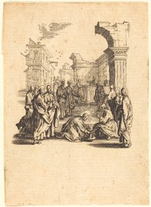 Cristo lavando os pés dos apóstolos de Jacques Callot