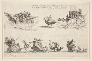 Combate na Barrière, entrada de Monsenhor Henrique de Lorena de Jacques Callot