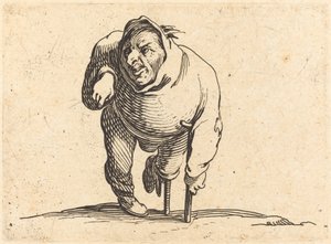 Aleijado com muleta e perna de madeira de Jacques Callot