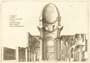 Seção Transversal de uma Igreja de Jacques Callot