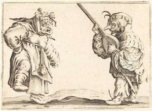 Dançarinos com alaúde de Jacques Callot