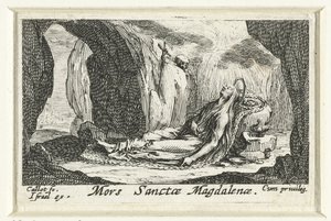 De dood de Maria Madalena Morte de Santa Madalena (título no objeto) De boetvaardige heiligen (título da série) de Jacques Callot
