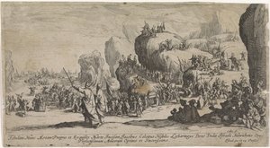 Passagem através do Mar Vermelho de Jacques Callot