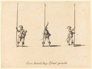 Perfurar com lanças levantadas de Jacques Callot