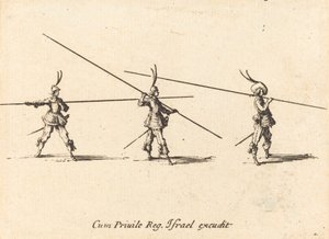 Perfurar com lanças inclinadas de Jacques Callot