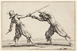 Duelo com espadas e punhais de Jacques Callot