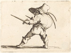 Duelista com Espada e Adaga de Jacques Callot