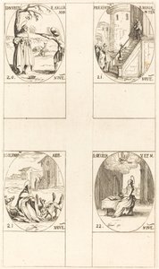 Edmundo, Rei de Inglaterra, Mártir, Apresentação da Virgem, St. Columba, St. Cecil. de Jacques Callot