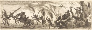 Entrada de M. de Couvonge e M. de Chalabre [placa extra] de Jacques Callot