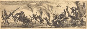 Entrada de M. de Couvonge e M. de Chalabre [placa extra], 1627. de Jacques Callot