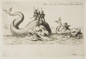 Entrada de Mm. de Vroncourt, Tyllon e Marimont, de The Combat at the Barrier de Jacques Callot
