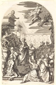 Queda de Simão, o Mago, 16081611. de Jacques Callot