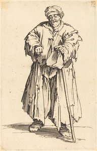 Mendigo Gordo de Olhos Baixos, c. 1622. de Jacques Callot