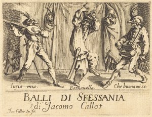 Frontispício para "Danças da Esfinge" de Jacques Callot