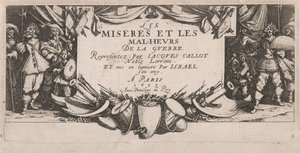 Frontispício para as Grandes Misérias da Guerra de Jacques Callot