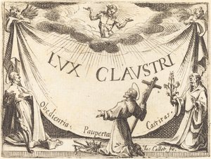 Frontispício para "A Luz do Claustro" de Jacques Callot