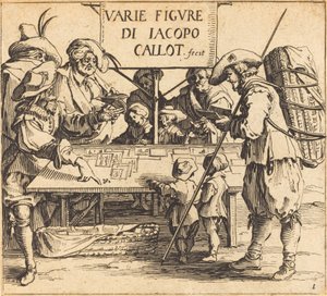 Frontispício para a Variie Figure, c. 1621. de Jacques Callot