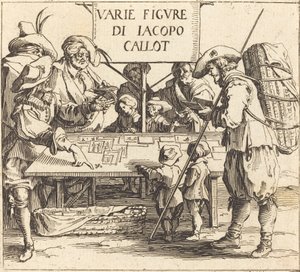 Frontispício para Varie Figure, c. 1621. de Jacques Callot