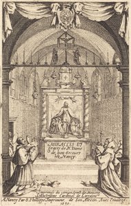 Frontispício dos Milagres e Graças de Nossa Senhora de "Bon-Secours-les-Nancy" de Jacques Callot