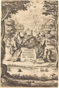 Frontispício para a Cosmologia Sagrada (Título com Astrólogos) de Jacques Callot