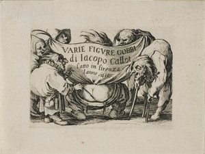 Frontispício, de Varie Figure Gobbi de Jacques Callot