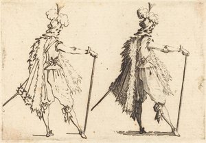 Cavalheiro com Bengala, c. 1617. de Jacques Callot