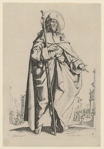 São Tiago Maior, estampa 7 da série «Jesus, os doze apóstolos e Maria» de Jacques Callot