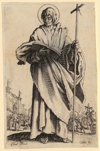 São Tiago Maior, prancha 7 da série «Jesus, os doze apóstolos e Maria» de Jacques Callot