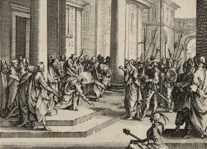 Jesus e a adúltera, 1635 de Jacques Callot
