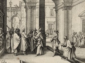 Jesus e os doutores da lei, 1635 de Jacques Callot
